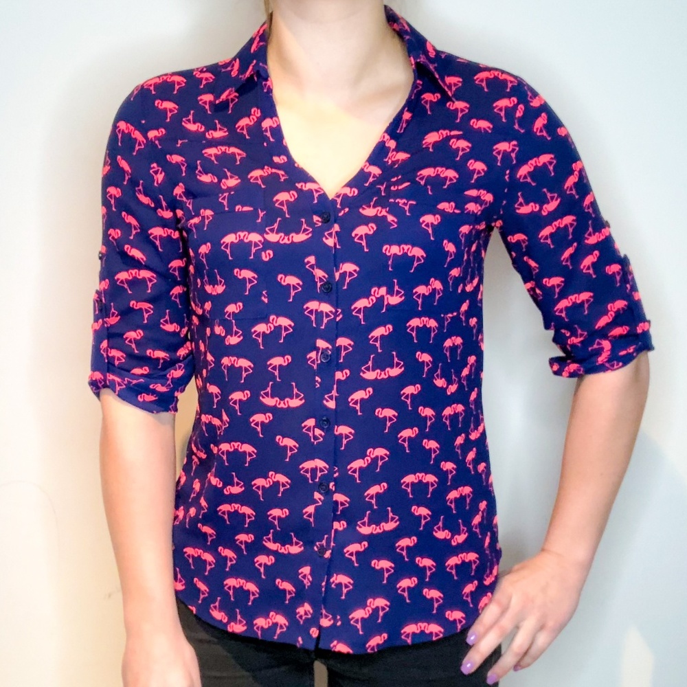 Express Pink Flamingo Portifino Shirt